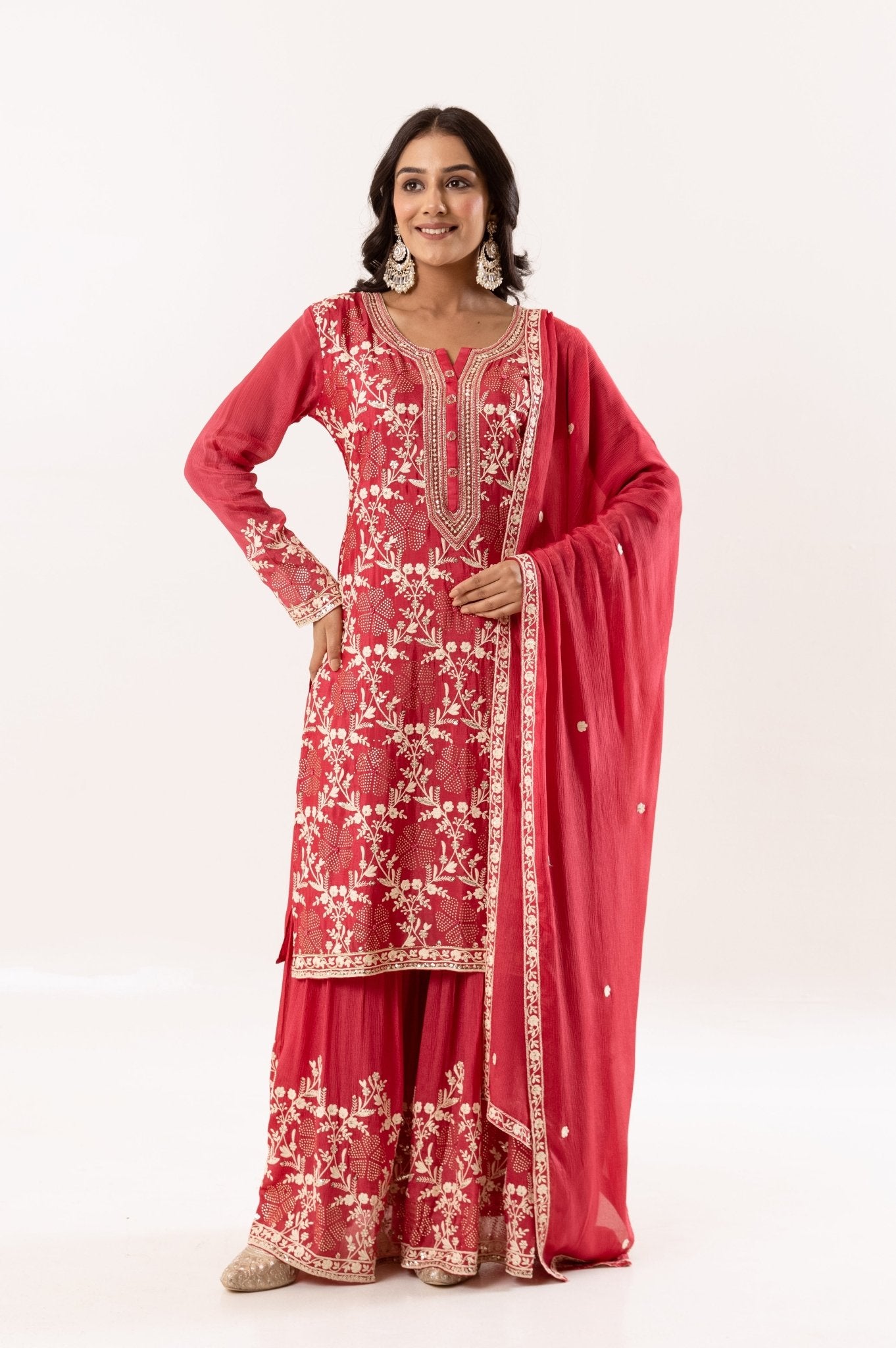 Red Kurta Set main image 0
