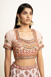 Ivory Embroidered Designer ethnic Lehenga