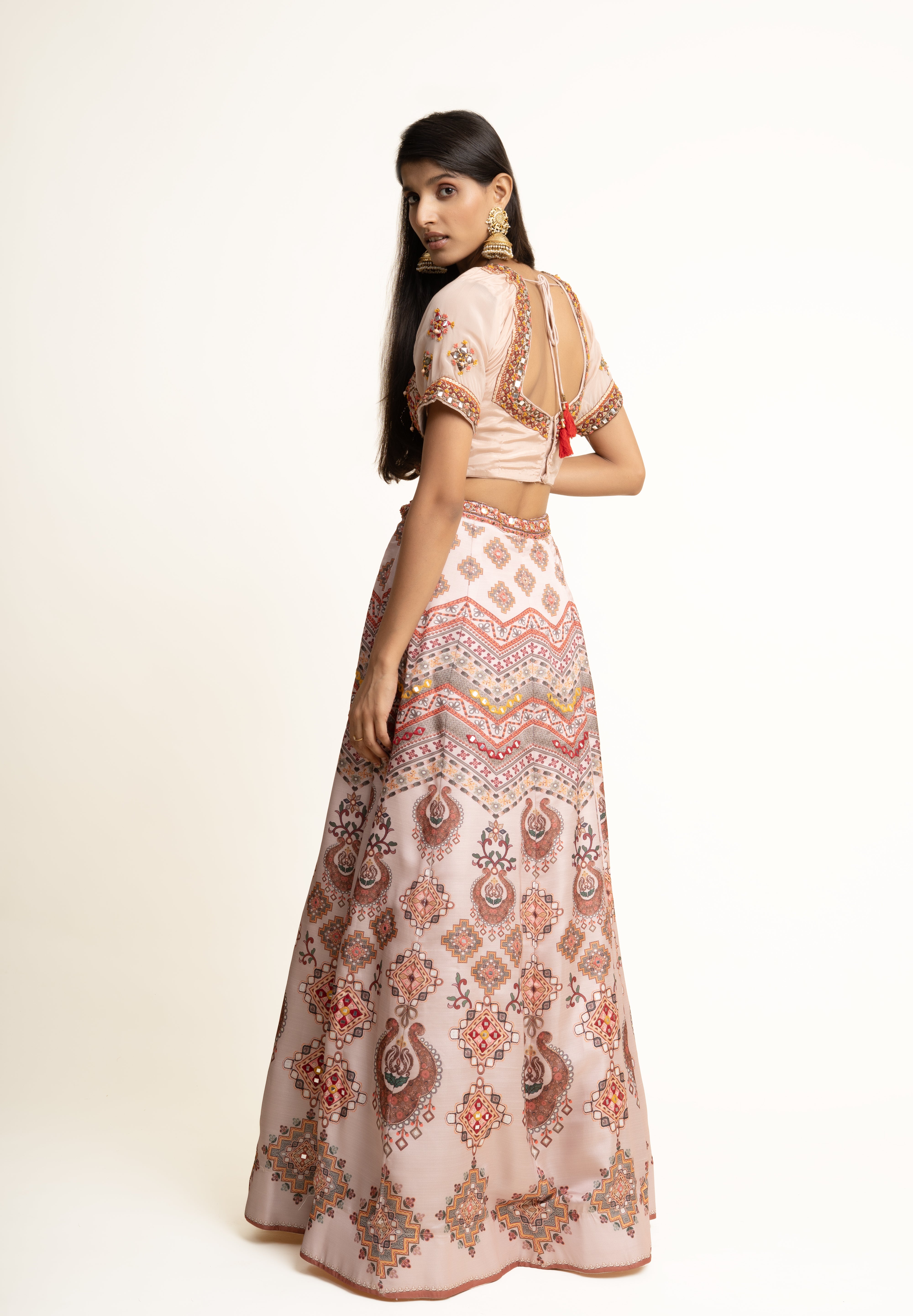 Ivory Embroidered Designer ethnic Lehenga