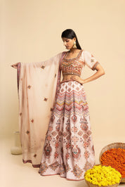 Ivory Embroidered Designer ethnic Lehenga