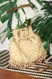 Luxury Gold Beaded Potli Bag