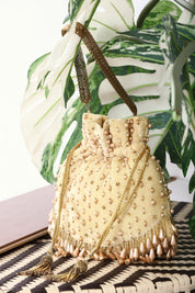 Luxury Gold Beaded Potli Bag