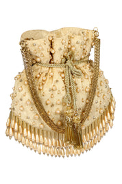 Luxury Gold Beaded Potli Bag