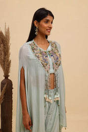 Indo-Western Green Co-ord Set