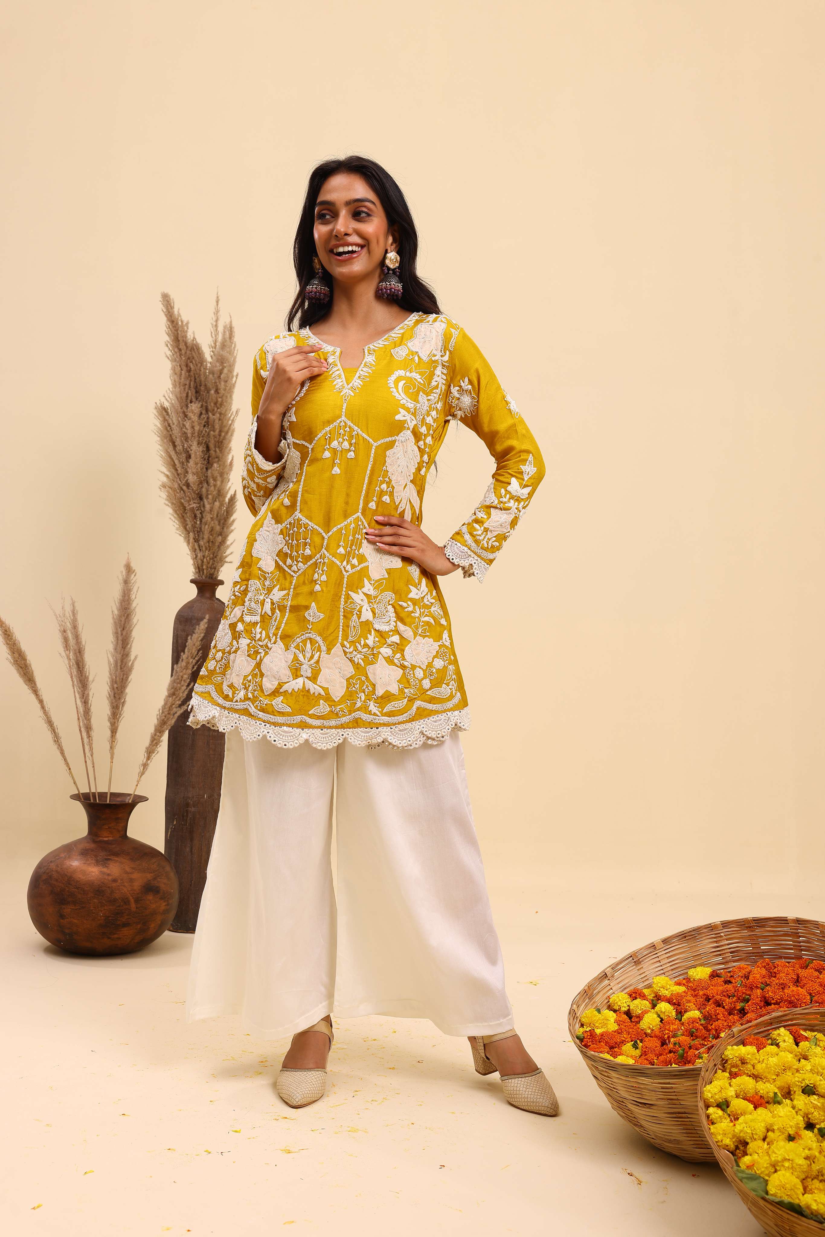 Mustard Yellow Ethnic Set