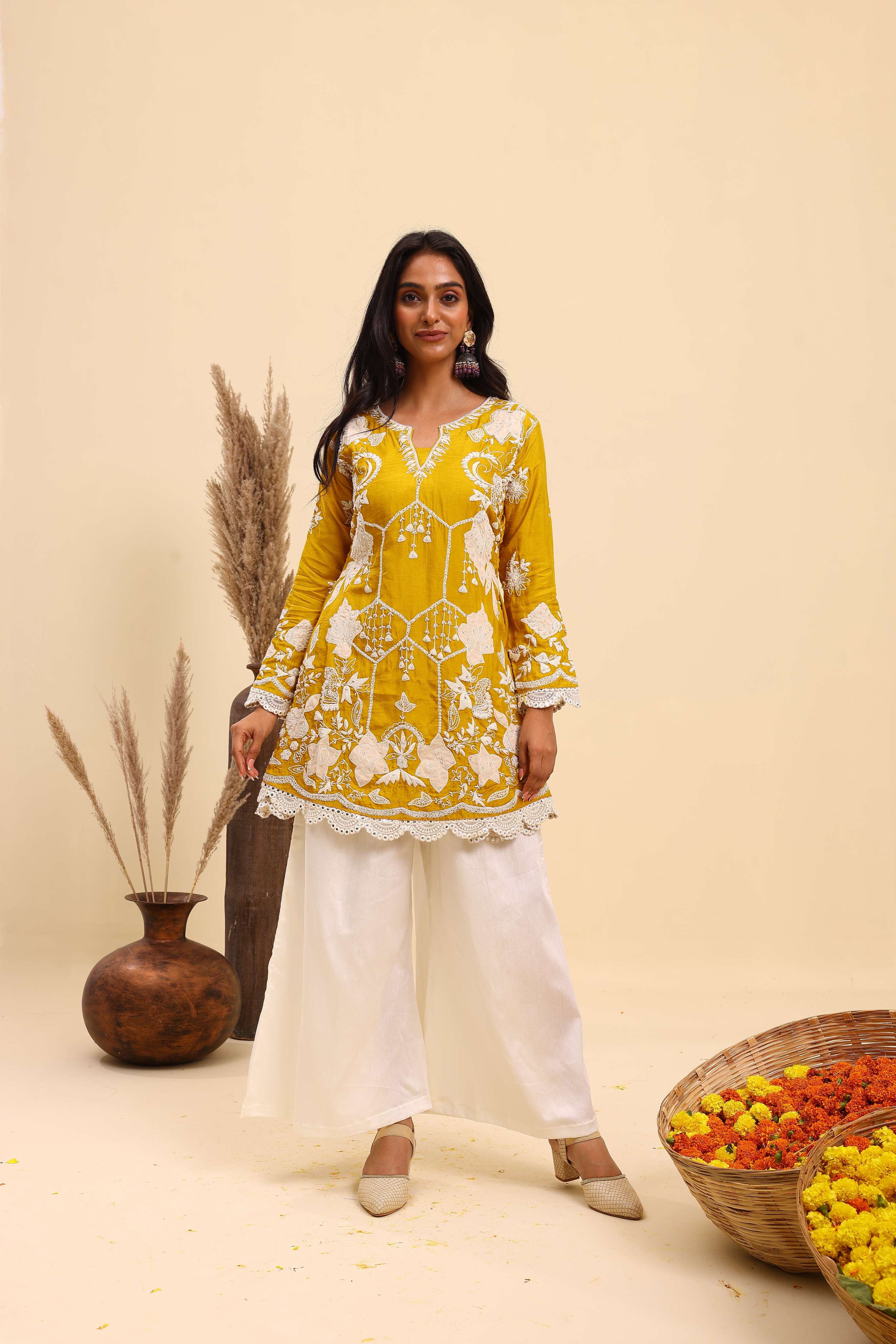 Mustard Yellow Ethnic Set