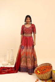Crimson red Designer ethnic Lehenga