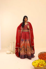 Crimson red Designer ethnic Lehenga