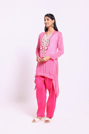 Pink Pearl Embellished Kurta Set