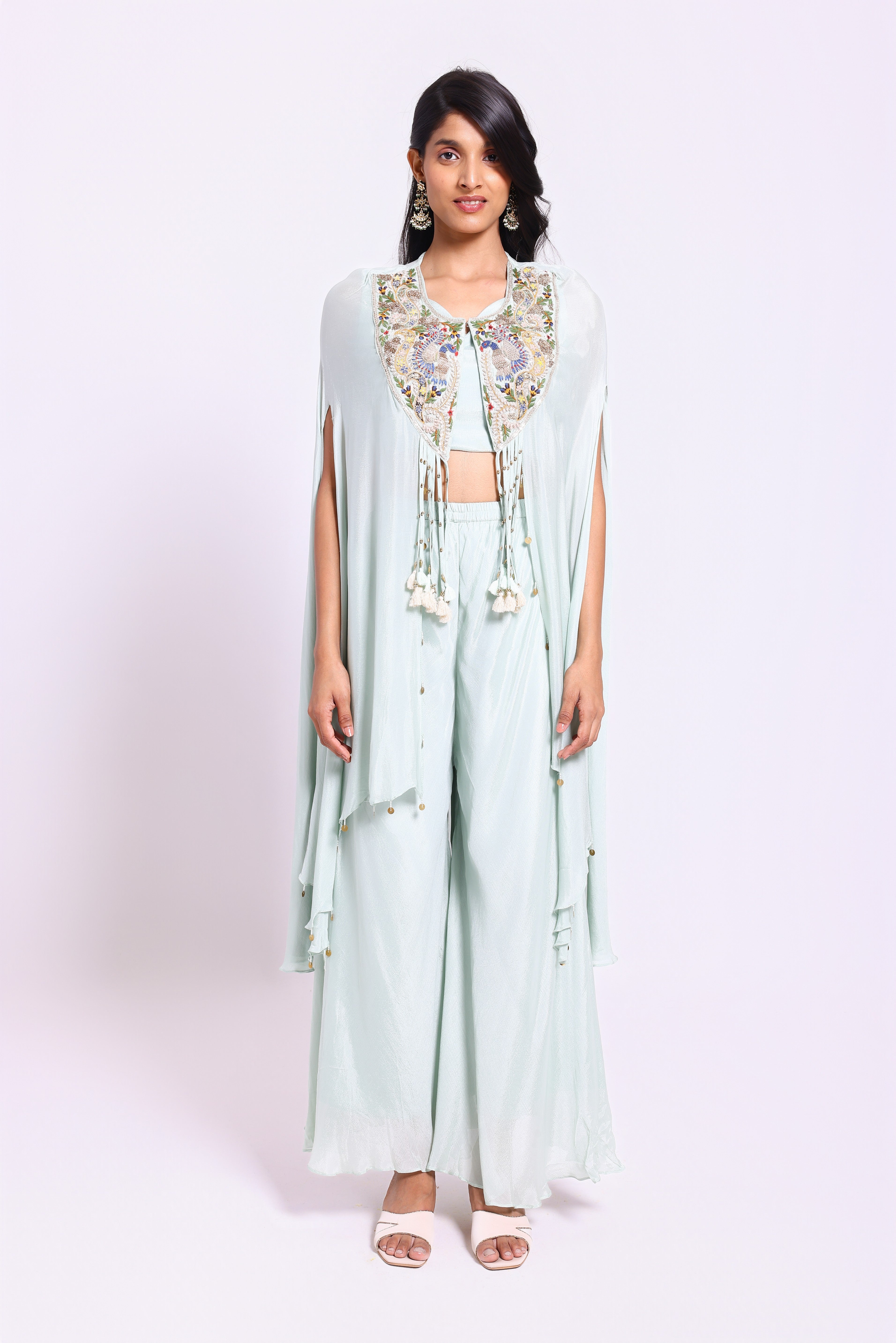 Indo-Western Green Co-ord Set