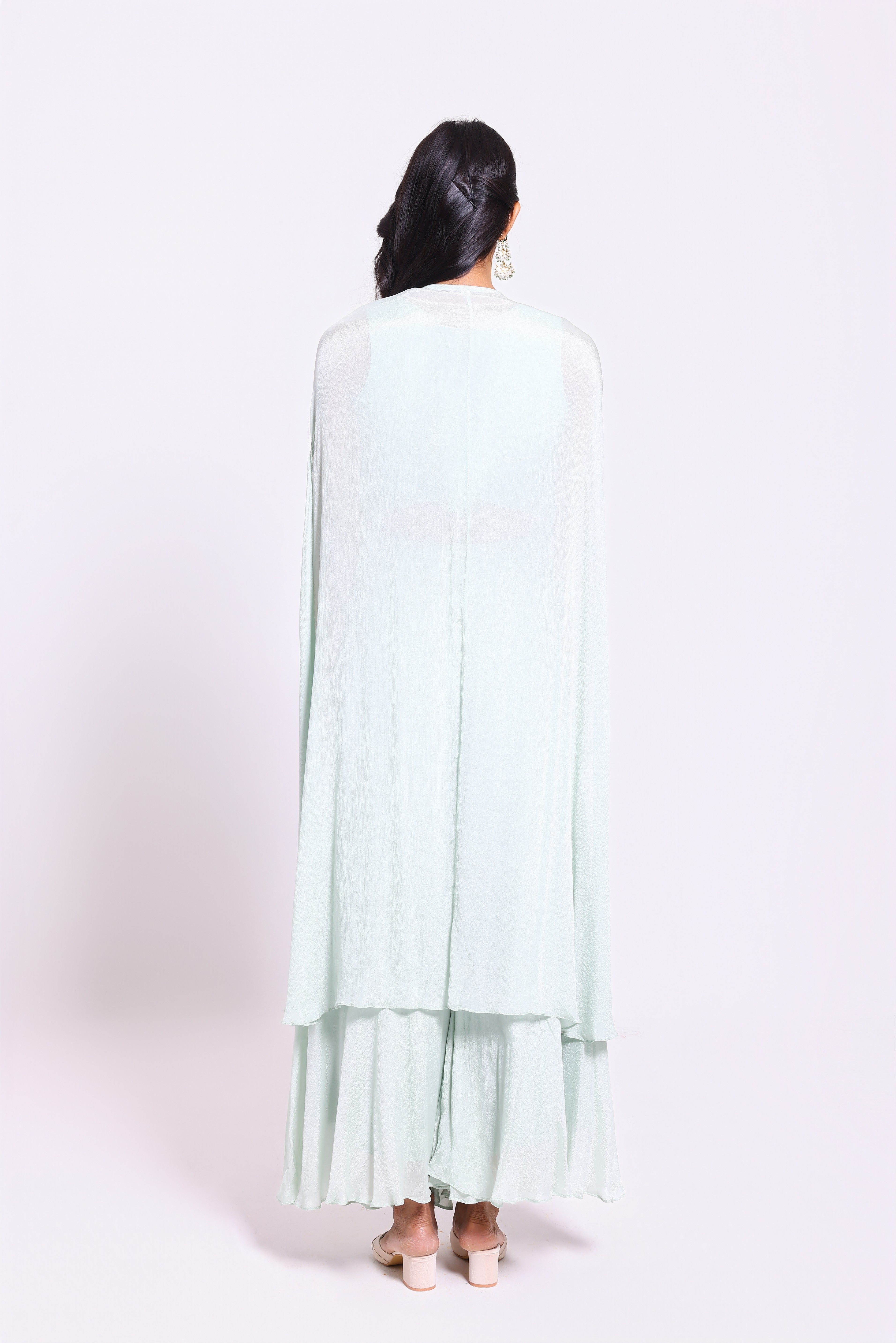 Indo-Western Green Co-ord Set
