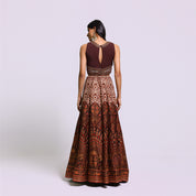Brown Ethnic Lehenga Set