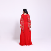 Red Embroidered Ethnic Gown