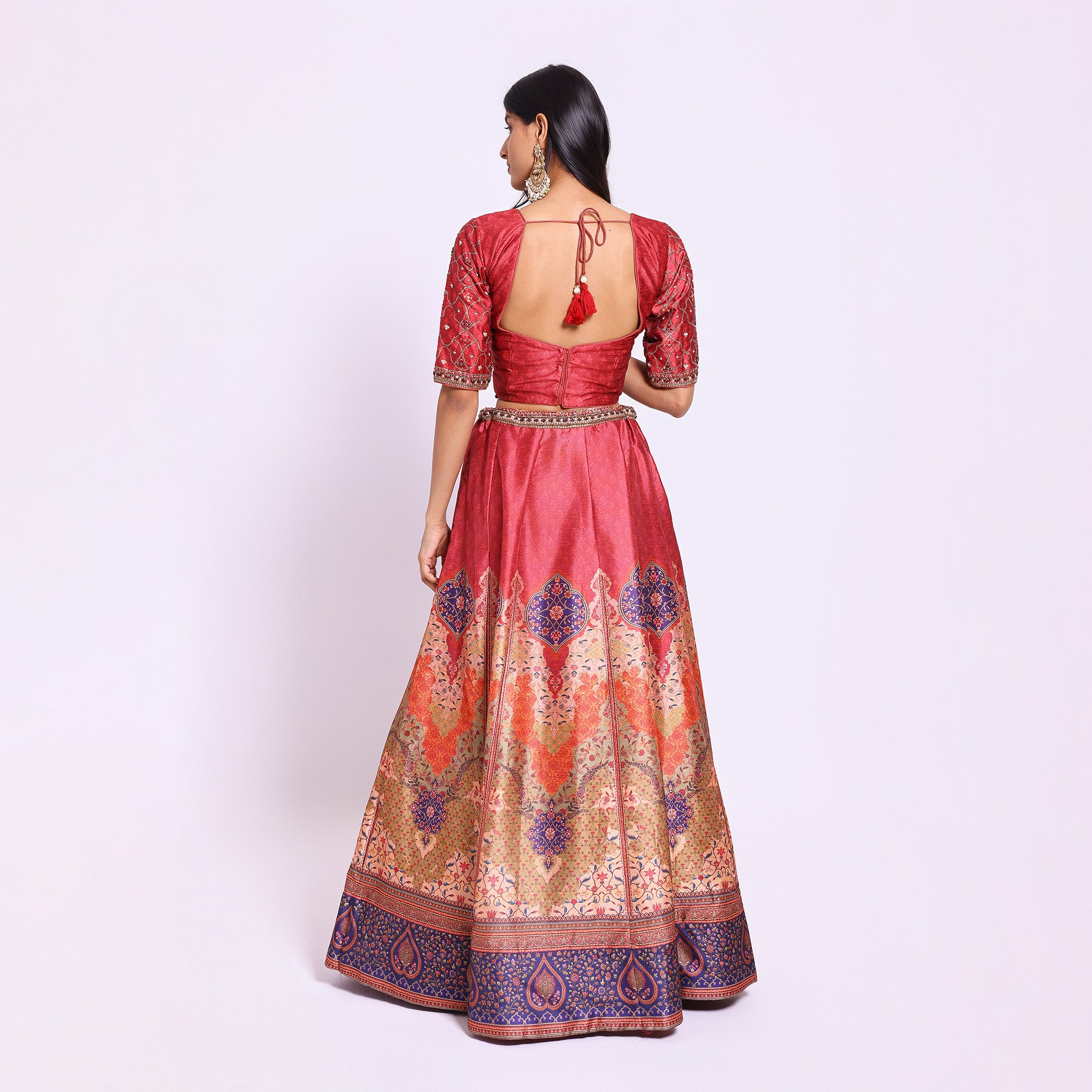 Crimson red Designer ethnic Lehenga