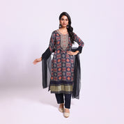 Black Bandhani Printed Kurta set