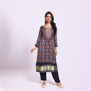 Black Bandhani Printed Kurta set