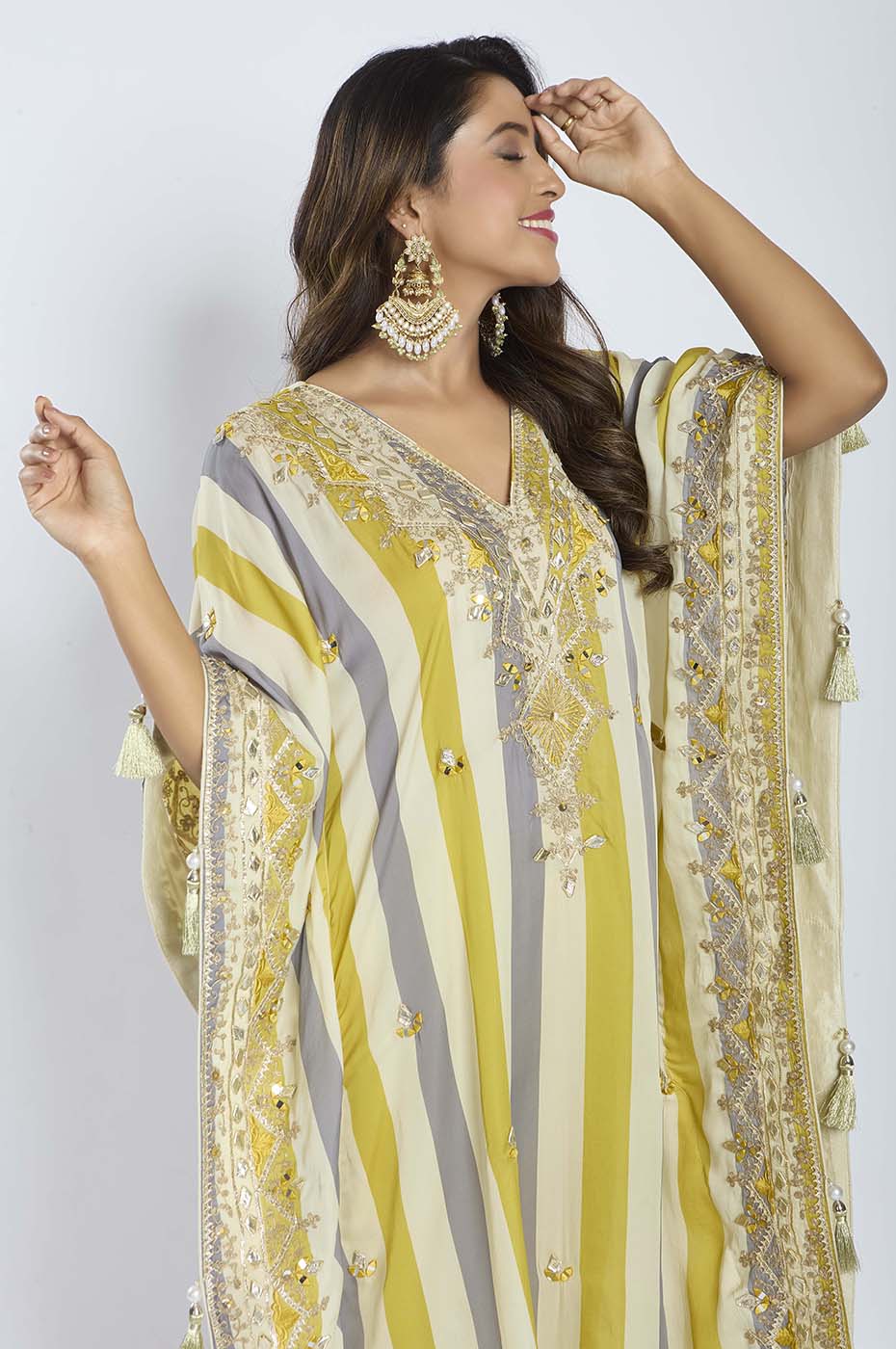 Multi - Color Kaftan with Pants - Tulsistudiolifestyletest