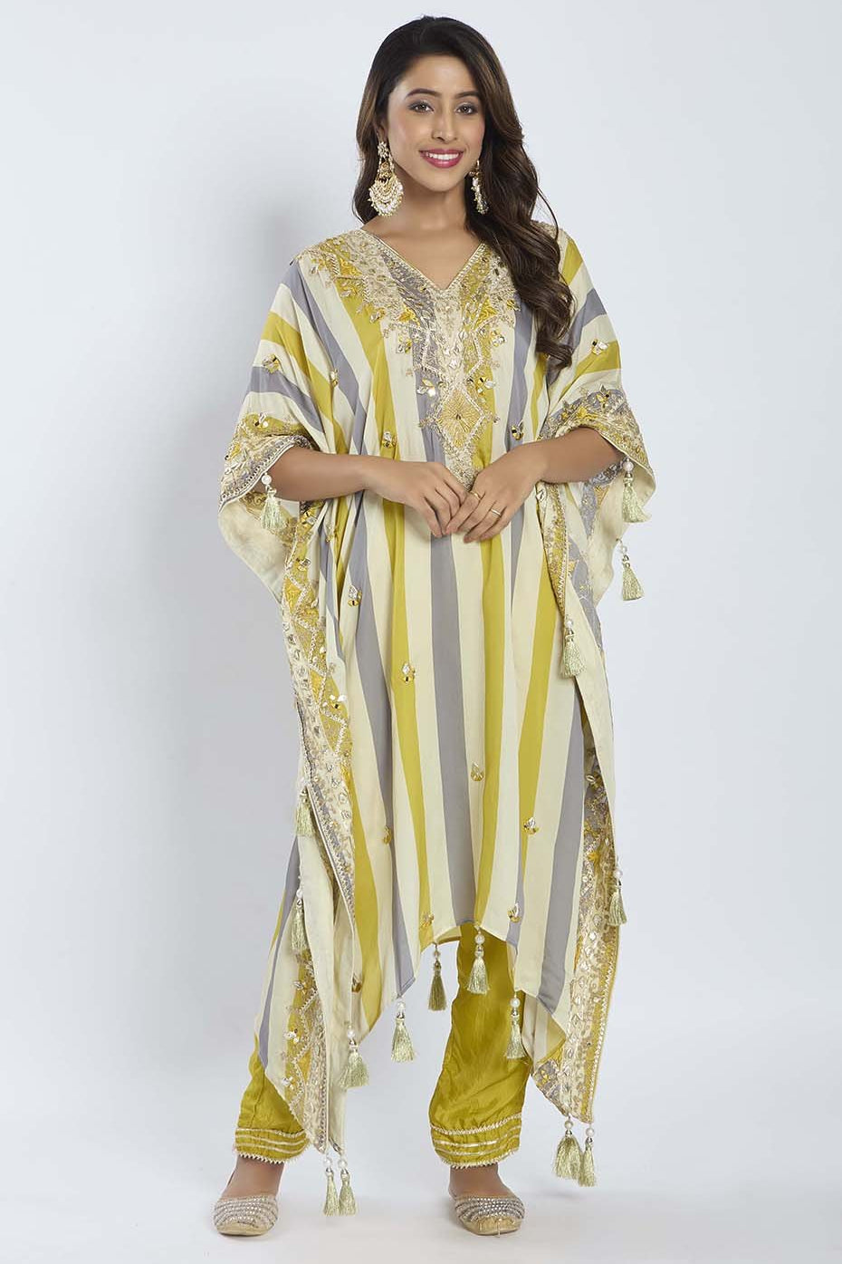 Multi - Color Kaftan with Pants - Tulsistudiolifestyletest