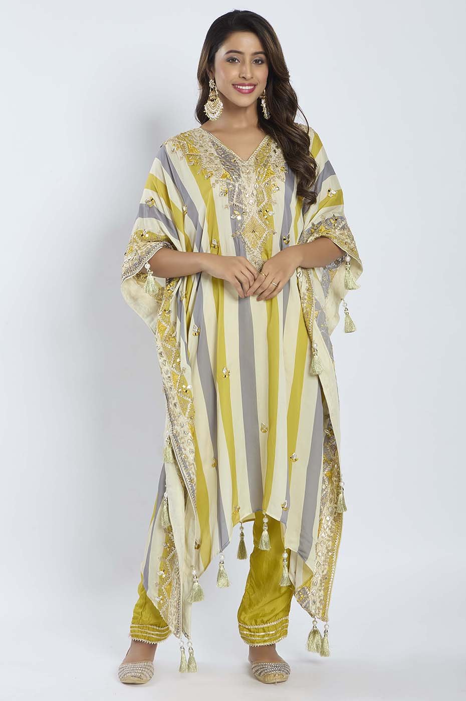 Multi - Color Kaftan with Pants - Tulsistudiolifestyletest