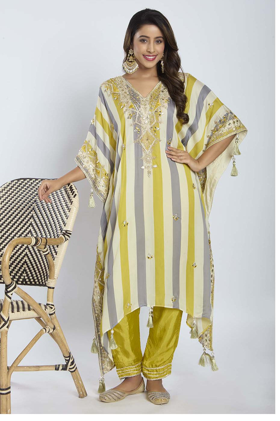 Multi - Color Kaftan with Pants - Tulsistudiolifestyletest