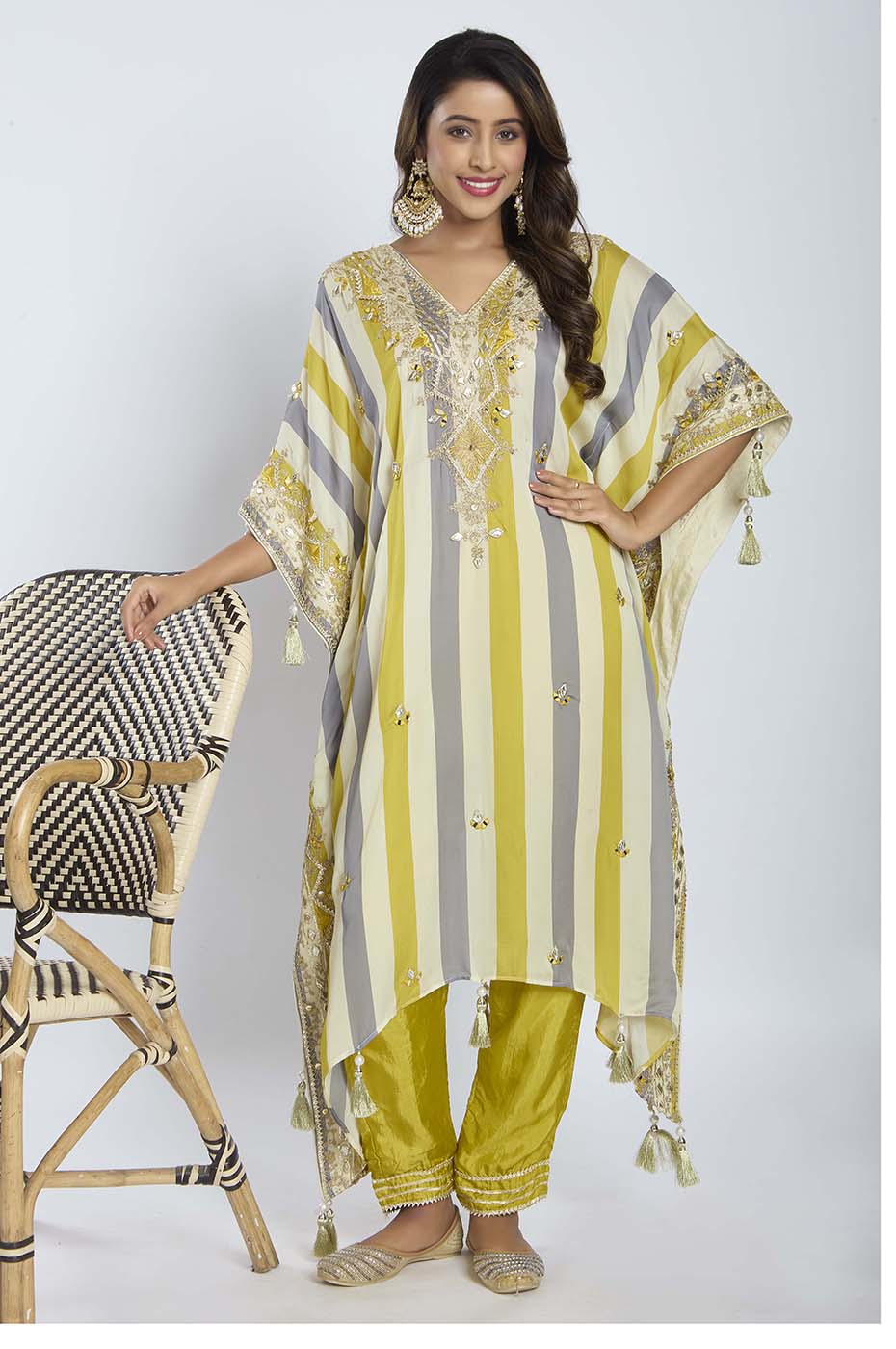 Multi - Color Kaftan with Pants - Tulsistudiolifestyletest