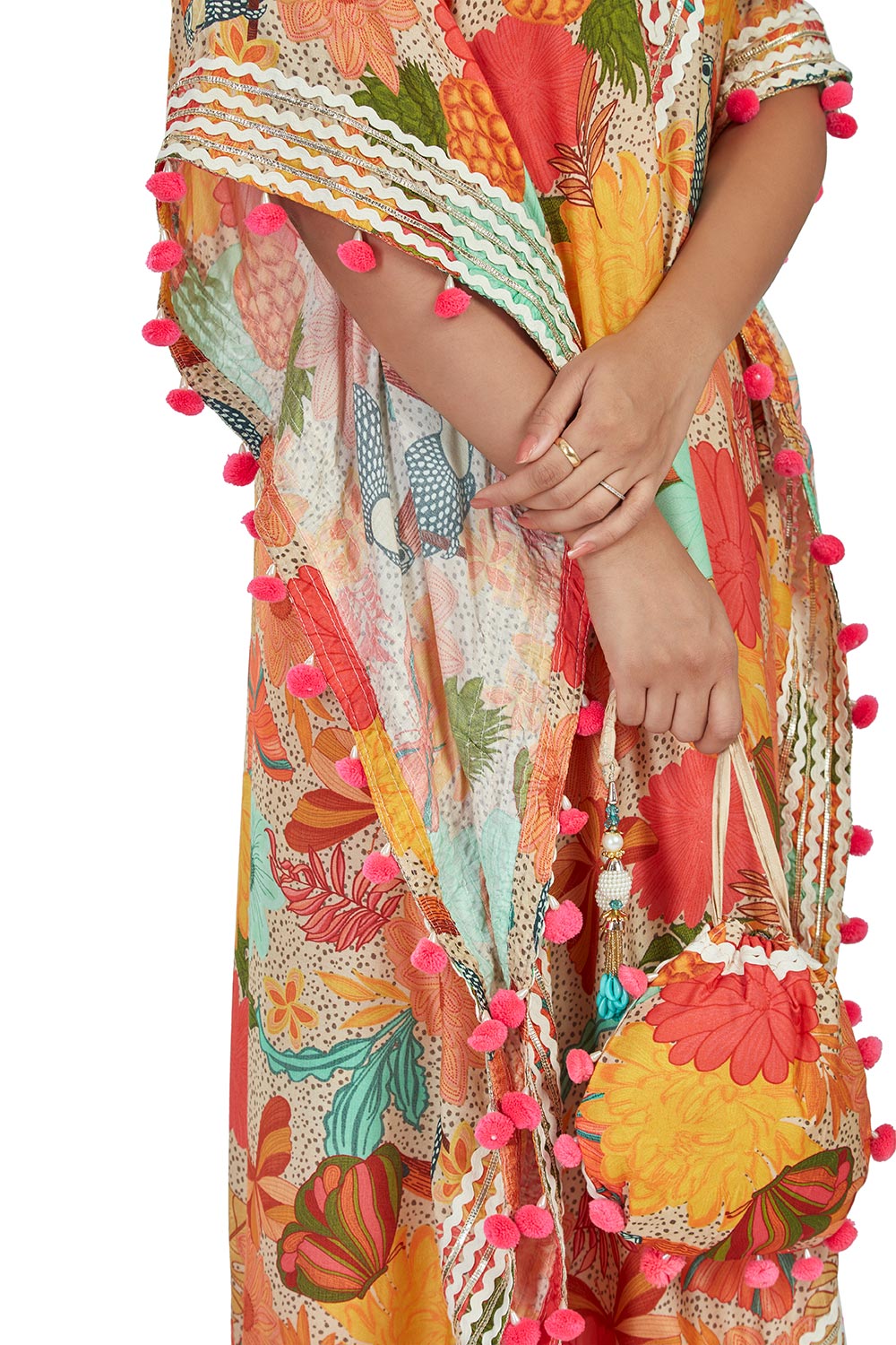 Multicolor With Floral Print Kaftan Pant Set - Tulsistudiolifestyletest