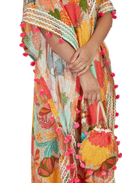 Multicolor With Floral Print Kaftan Pant Set - Tulsistudiolifestyletest