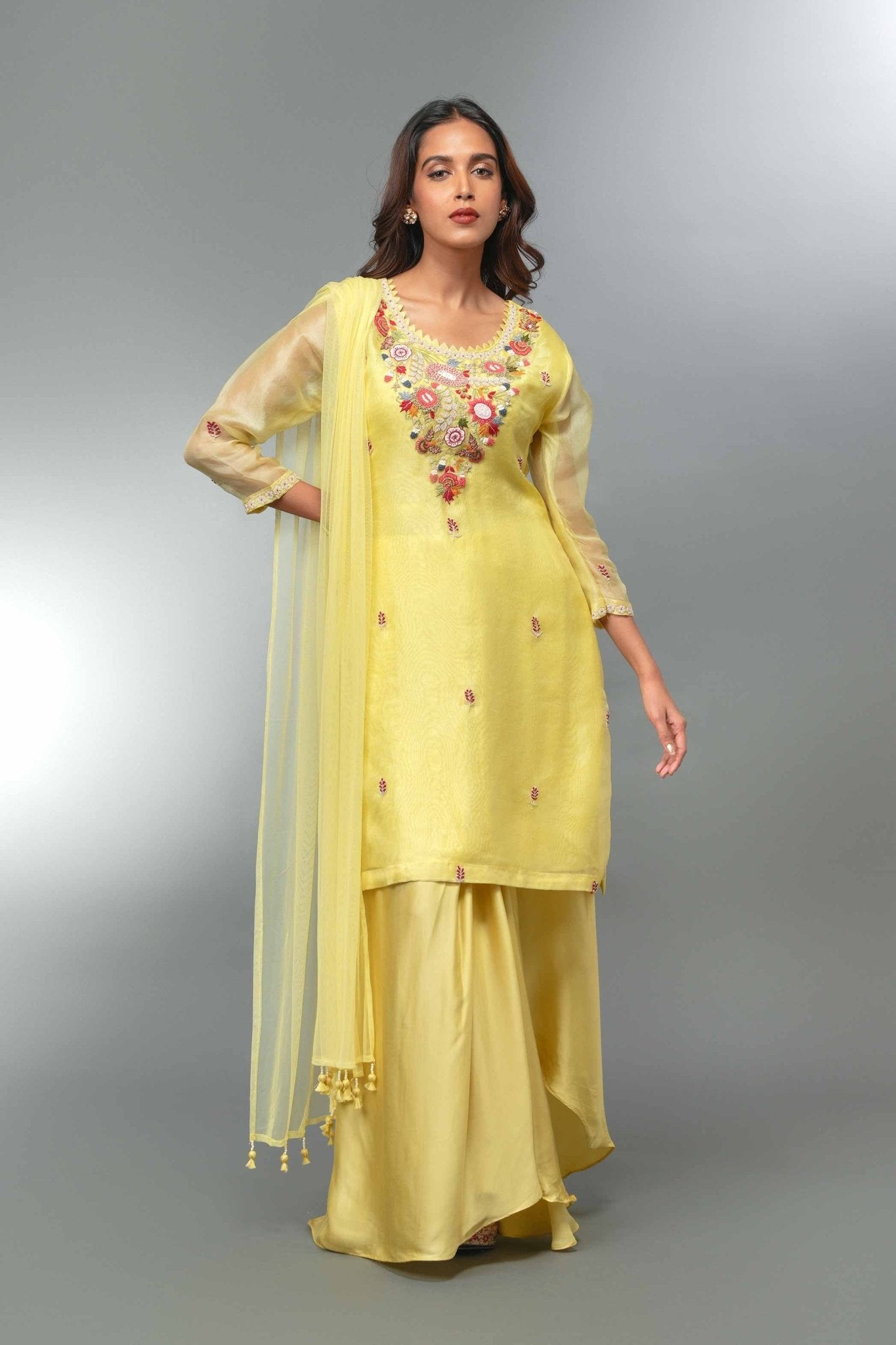 Organza Kurta Skirt With Dupatta - Tulsistudiolifestyletest