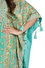 Pistachio Kaftan Dhoti Set - Tulsistudiolifestyletest