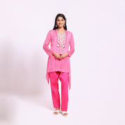 Pink Pearl Embellished Kurta Set