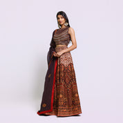 Brown Ethnic Lehenga Set