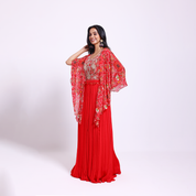 Red Embroidered Ethnic Gown