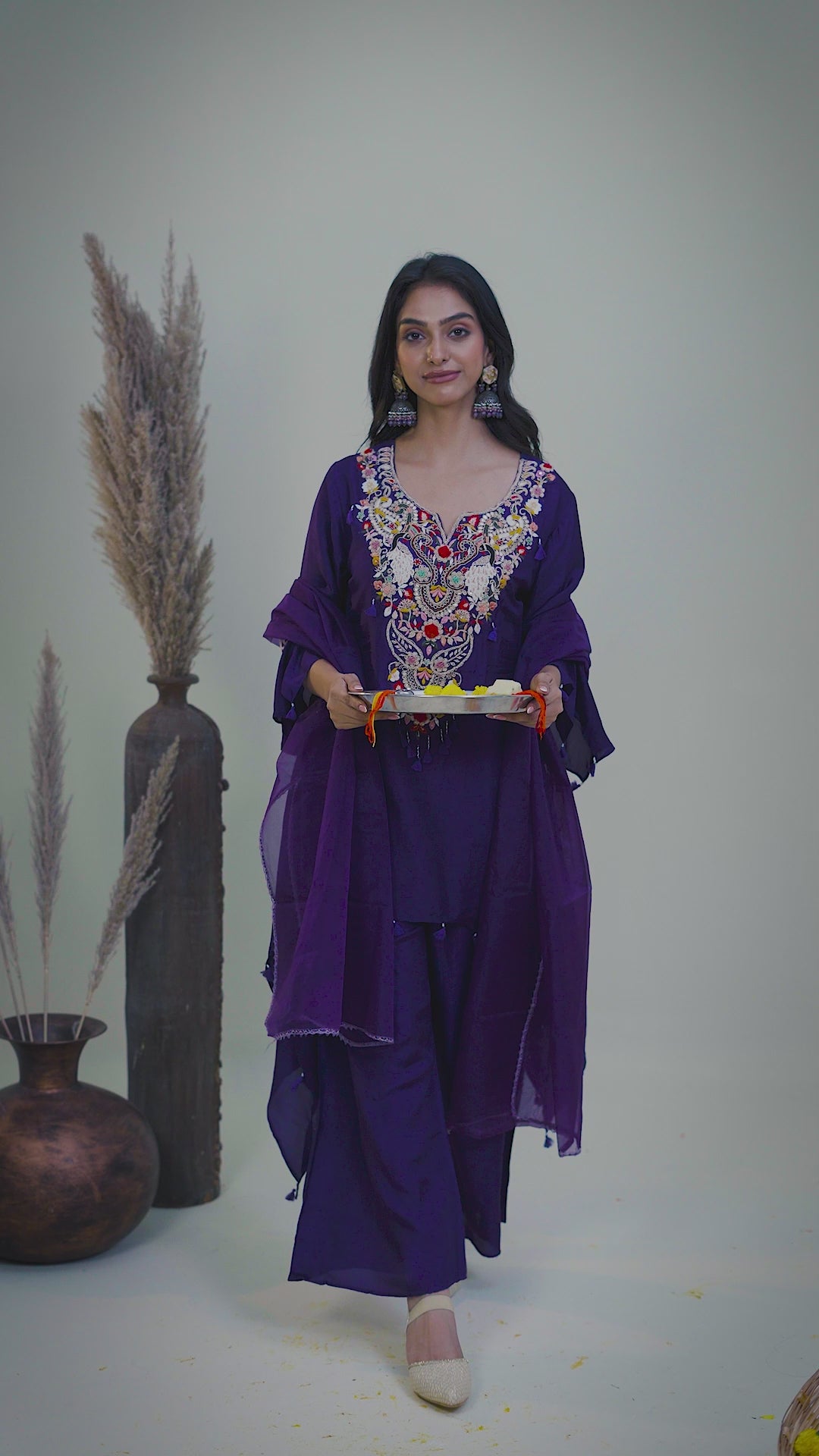 Royal Purple Ethnic Set