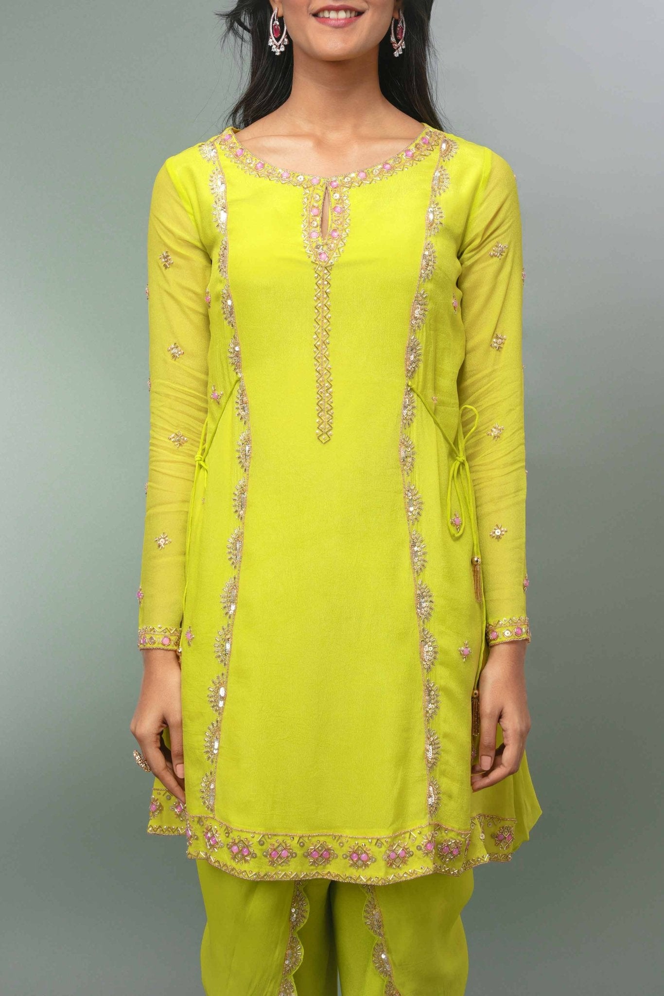 Short Kurta With Dhoti - Tulsistudiolifestyletest