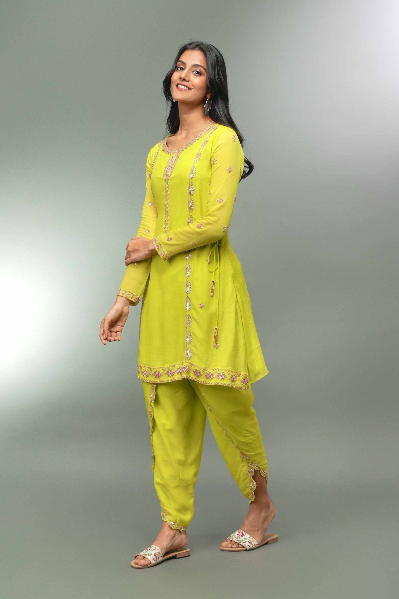 Short Kurta With Dhoti - Tulsistudiolifestyletest