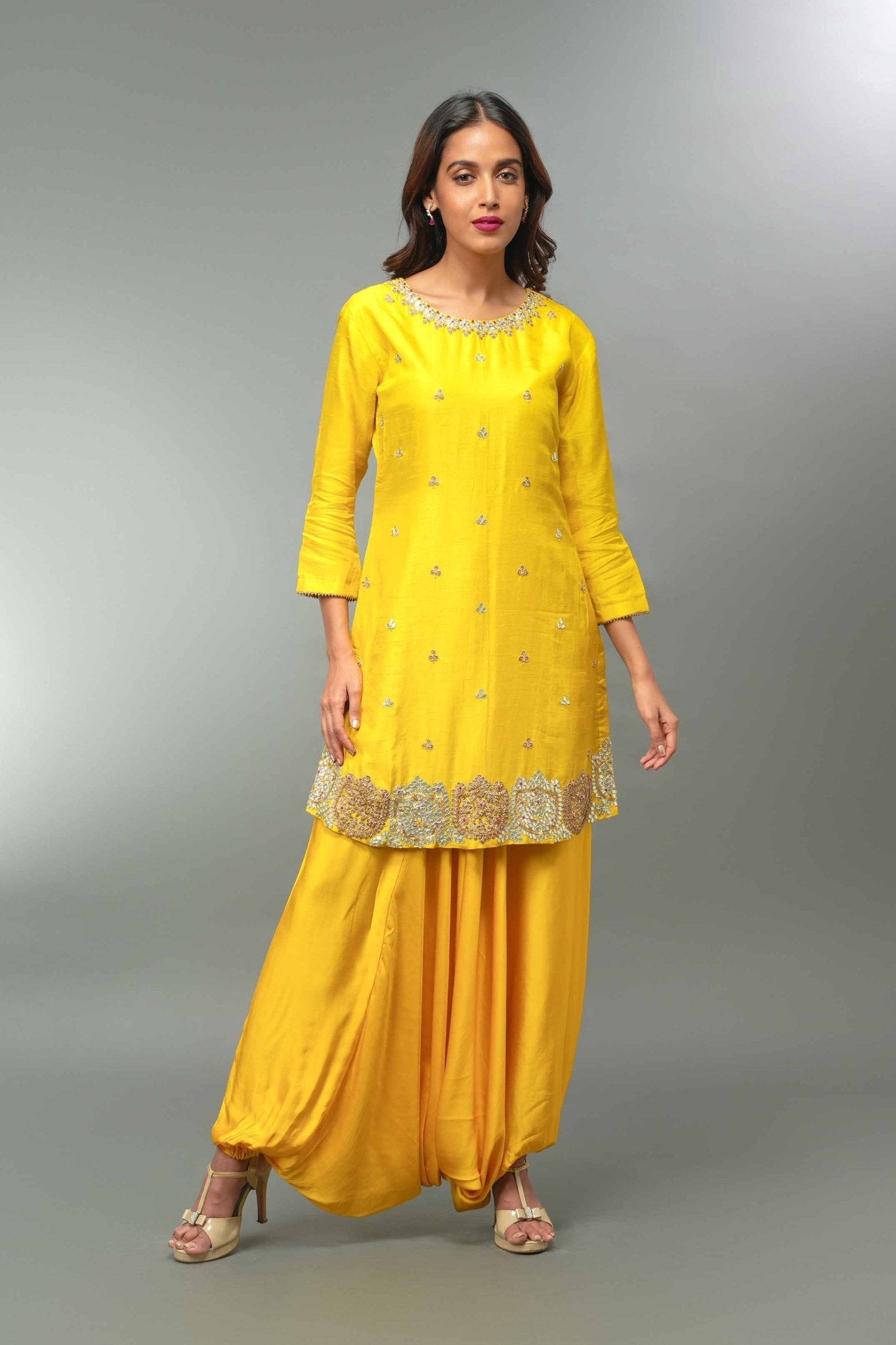 Short Kurta With Harem Pant With Shrug - Tulsistudiolifestyletest