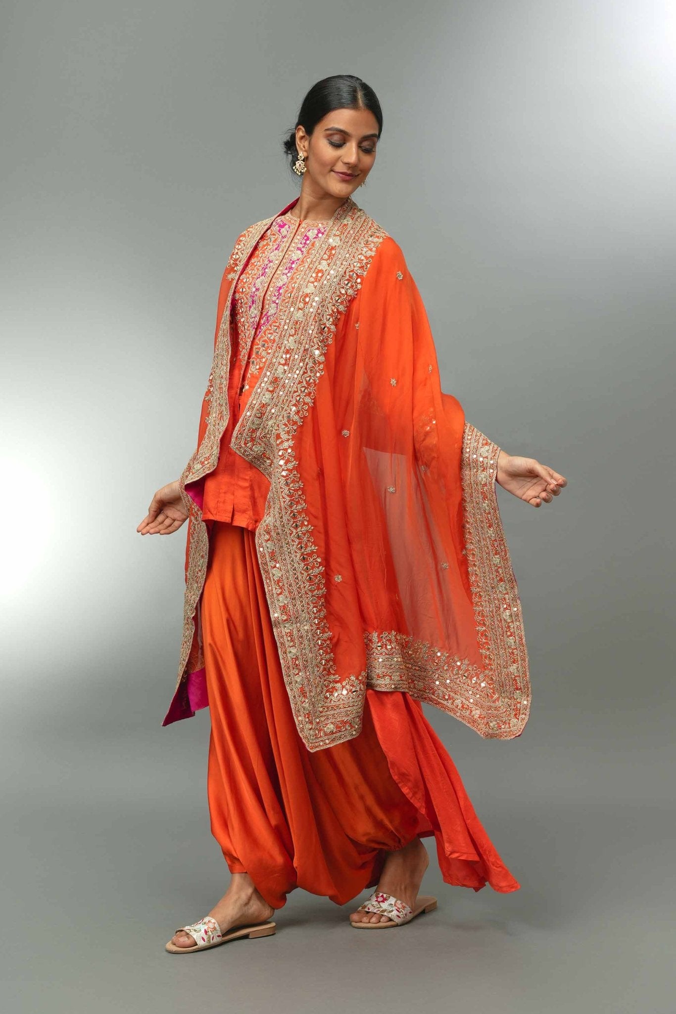 Short Long Designer Kurta Harem Pant With Shrug - Tulsistudiolifestyletest