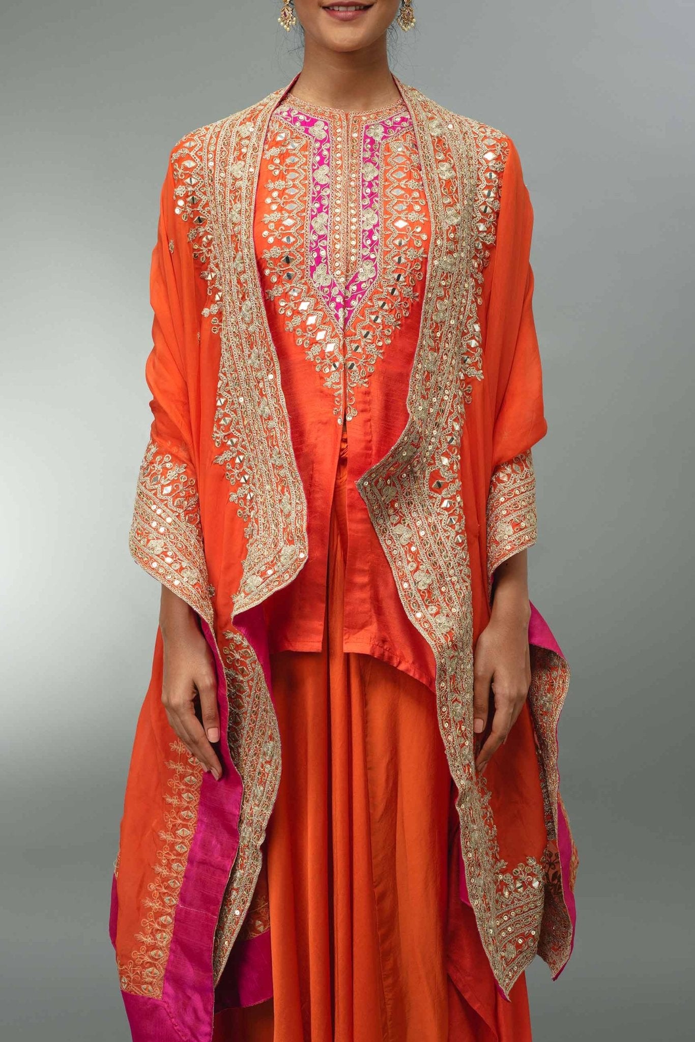 Short Long Designer Kurta Harem Pant With Shrug - Tulsistudiolifestyletest