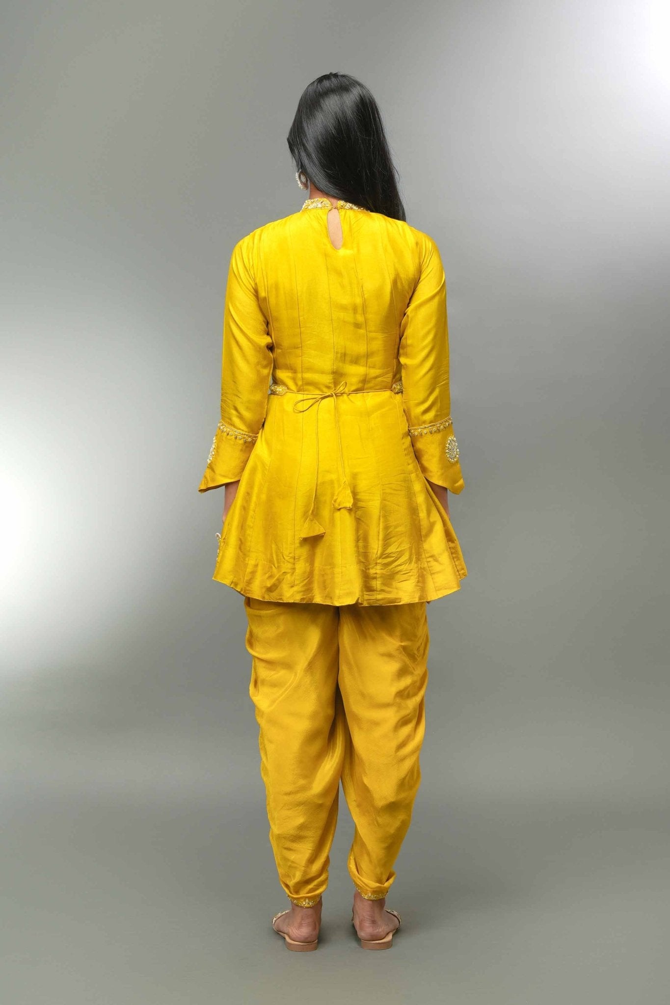 Silk Short Kurta With Dhoti Plus Belt - Tulsistudiolifestyletest