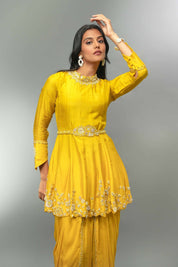 Silk Short Kurta With Dhoti Plus Belt - Tulsistudiolifestyletest