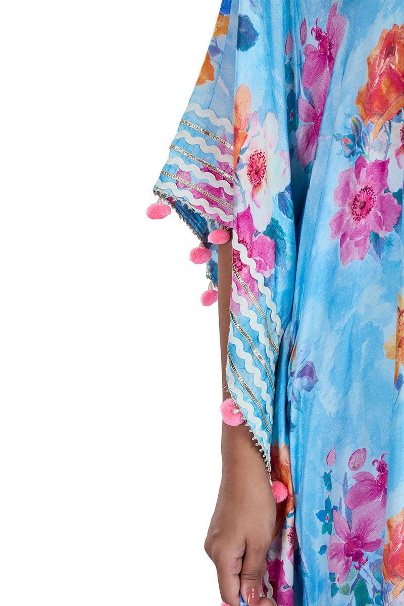 Sky Blue Kaftan Pant Set - Tulsistudiolifestyletest