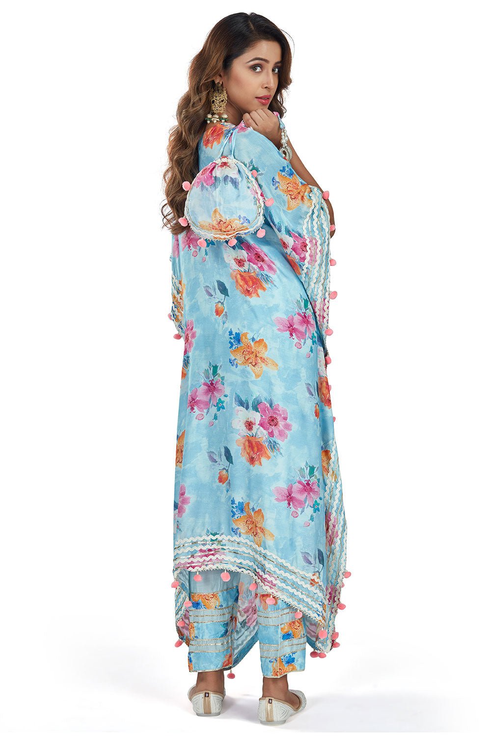 Sky Blue Kaftan Pant Set - Tulsistudiolifestyletest