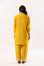 Sunshine Radiance Vibrant Yellow Embroidered Kurta Set with Dupatta - Tulsistudiolifestyletest