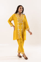 Sunshine Radiance Vibrant Yellow Embroidered Kurta Set with Dupatta - Tulsistudiolifestyletest