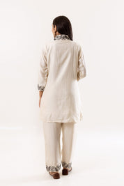 White Short Kurta Pant Set - Tulsistudiolifestyletest