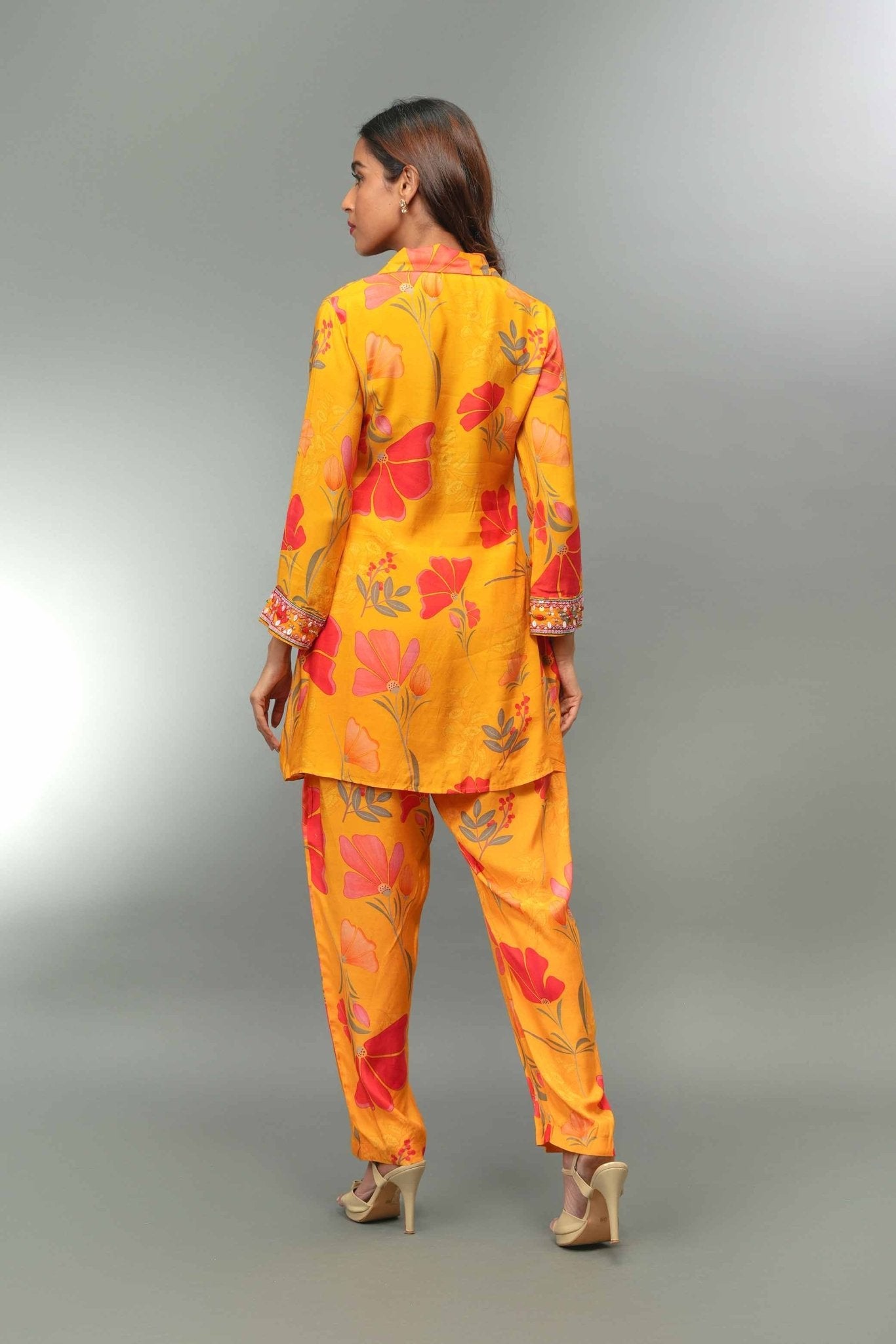 Yellow Printed Co - Ords Set - Tulsistudiolifestyletest